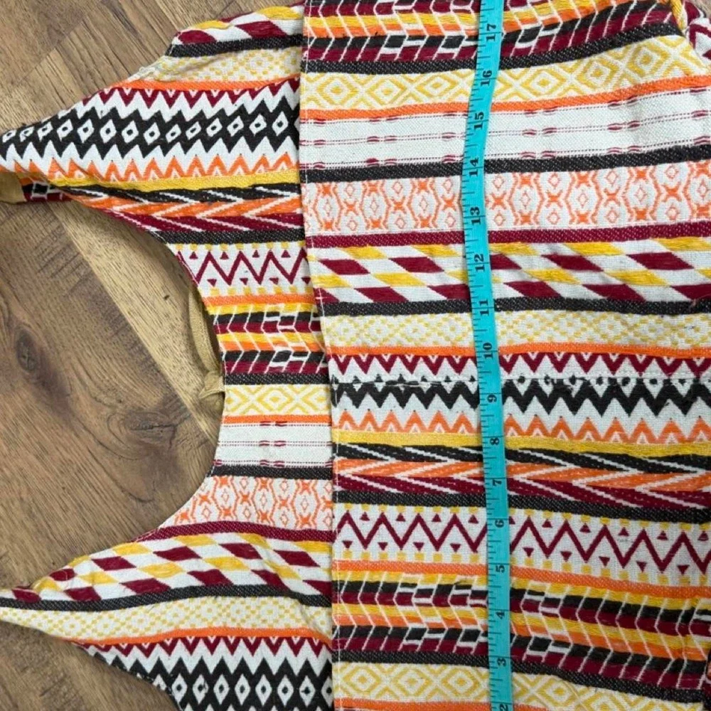Boho Woven Oversized Hobo Tote Bag – Multicolor Southwestern Print